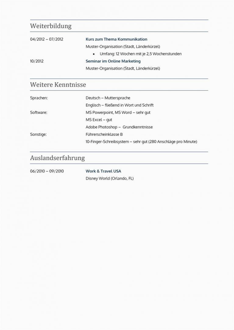 Lebenslauf Deutsch Als Muttersprache Angeben Lebenslauf Muster Für