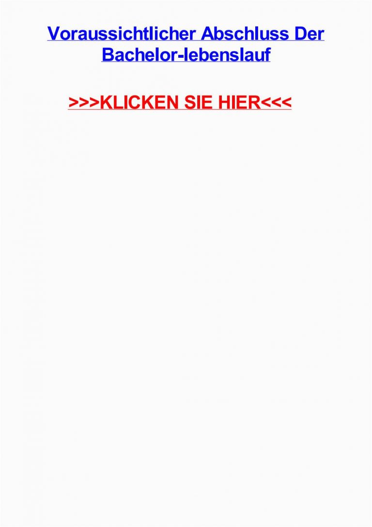 Voraussichtlicher Abschluss Lebenslauf Englisch Voraussichtlicher
