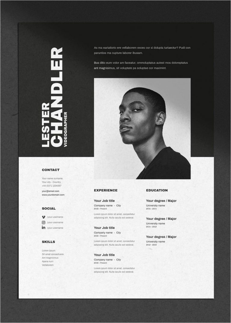 Canvas Design Lebenslauf Cv Resume Template with Cover Letter for Word