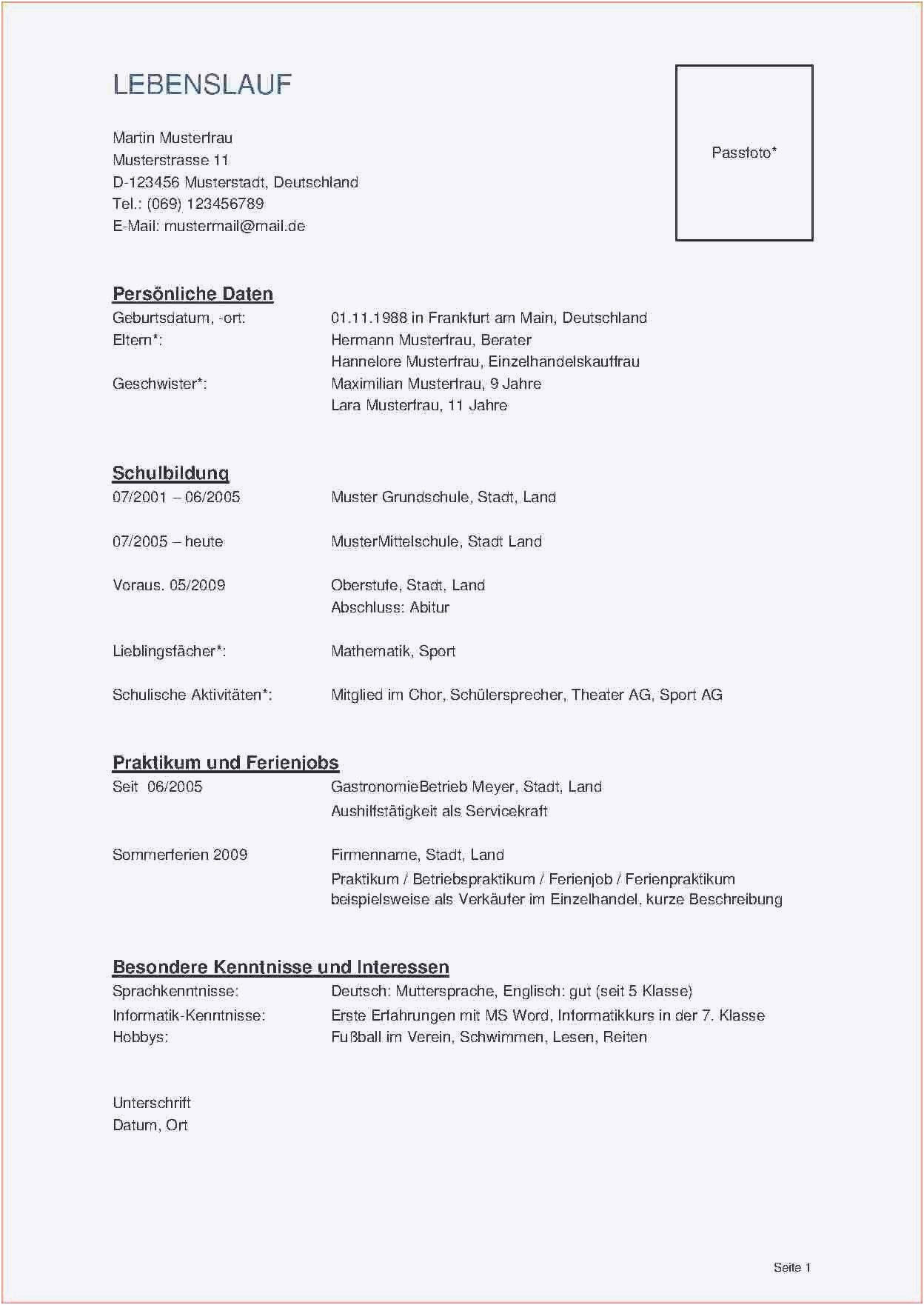 Latex Lebenslauf Template Deutsch Design 45 Zum Beurteilung Praktikum