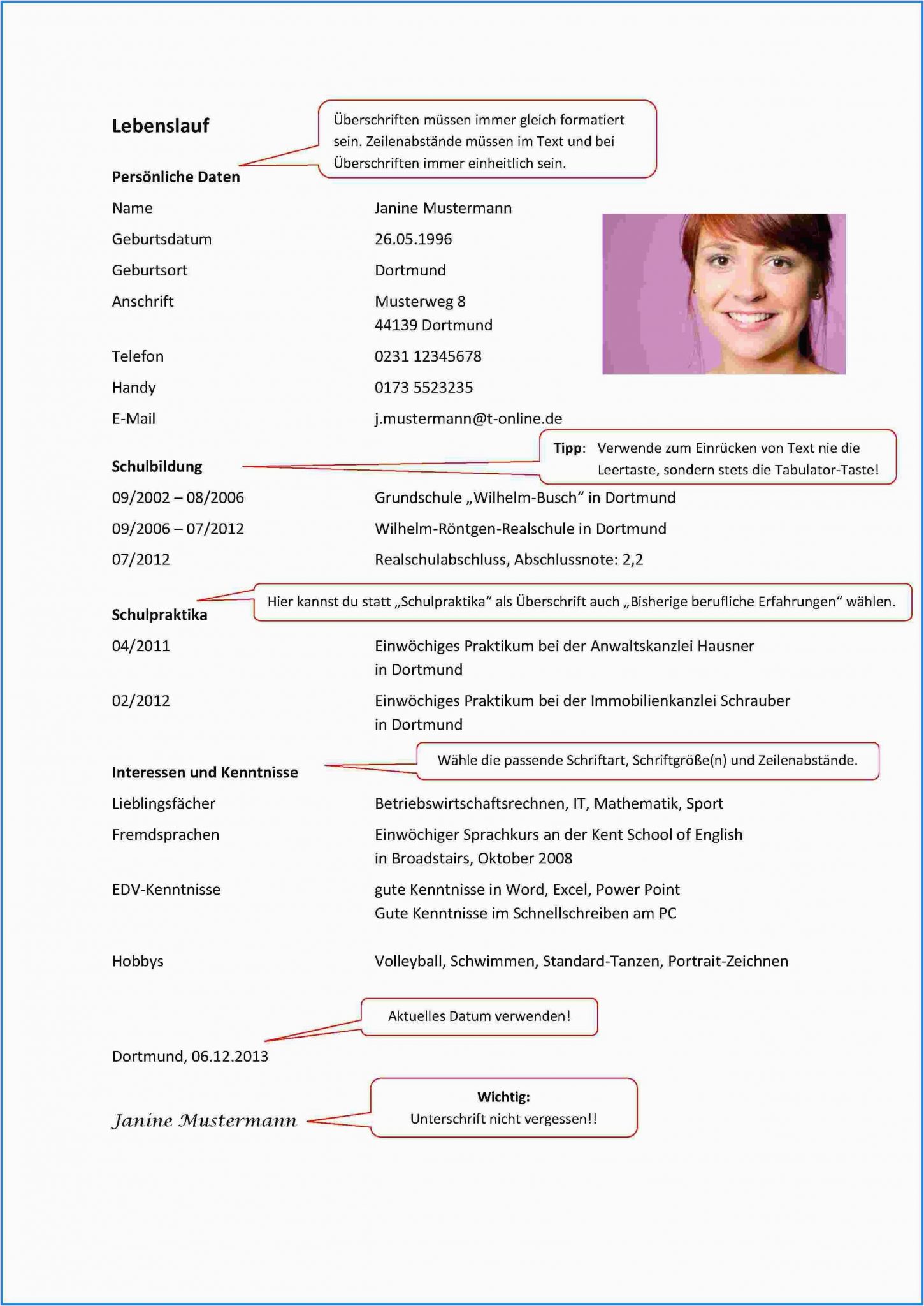 Lebenslauf Englisch Klasse 9 10 Hervorragend Lebenslauf Praktikum 9