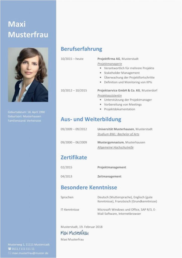 Lebenslauf Weiterbildung Englisch Lebenslauf Vorlage Bewerbung