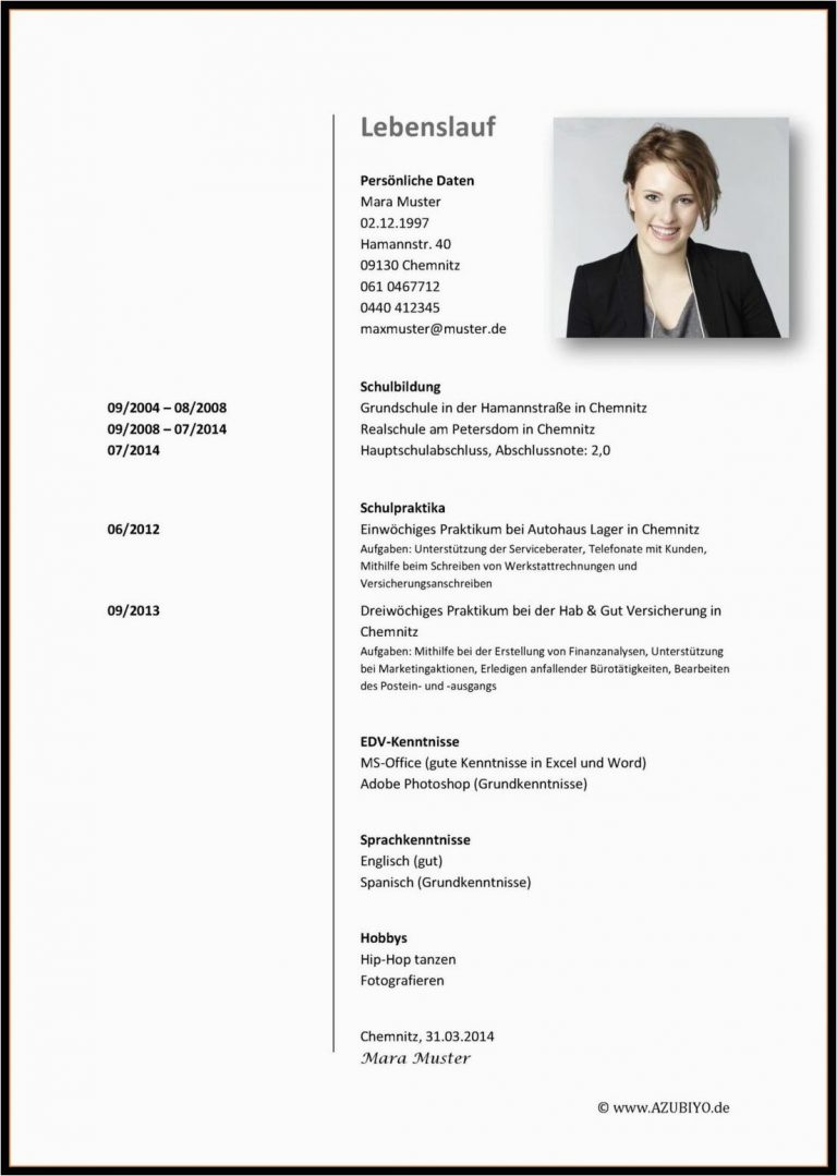 Lebenslauf Vorlage Hausfrau Lebenslauf Hobbys Beispiele Interessen