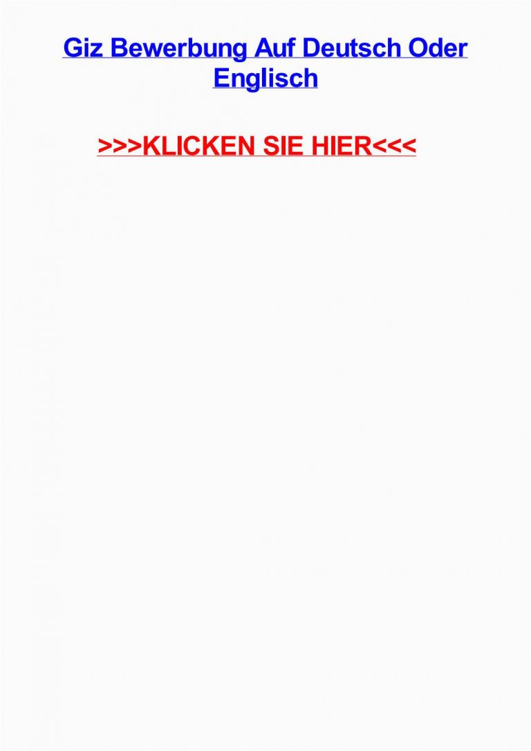 Lebenslauf Englisch Begriffe Giz Bewerbung Auf Deutsch Oder Englisch by