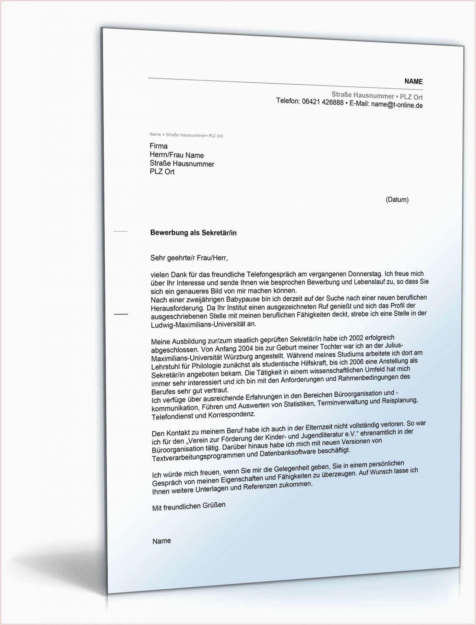 Lebenslauf Vorlage Nach Elternzeit Bewerbung Nach Elternzeit Muster Mit