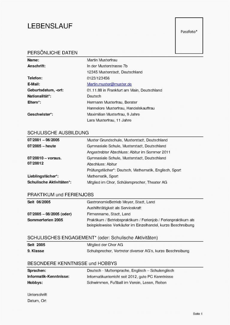 Edv- Kenntnisse In Englisch Für Lebenslauf Lebenslauf Gymnasium