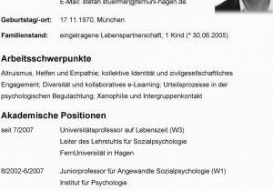 Akademischer Lebenslauf Deutsch Akademischer Lebenslauf Pdf Kostenfreier Download