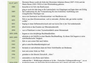 Deutsch Als Fremdsprache Im Lebenslauf Hermann Hesse Deutsch Daf Arbeitsblatter