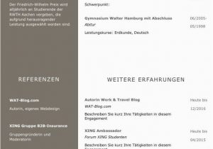 Europäischer Lebenslauf Vorlage Deutsch Word Bewerbungsvorlage Premium Bernstein Für Viel Berufserfahrung