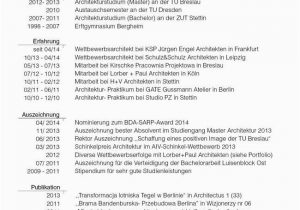 Lebenslauf Architektur Studium Cv German 650 Resumespiration Dengan Gambar
