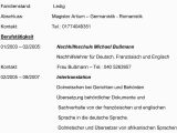 Lebenslauf Deutsch Französisch Lebenslauf Magister Artium Germanistik Romanistik
