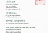 Lebenslauf Deutsch Klasse 9 Lebenslauf Für Das Schülerpraktikum Muster Für Korrekten
