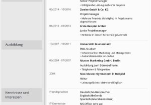 Lebenslauf Deutsch Sehr Gut Lebenslauf Vorlagen & Muster Kostenloser Download Als Pdf