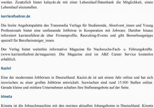 Lebenslauf Vorlage Jobscout24 Allgemeine Jobbörsen Von A Bis Z Pdf Free Download