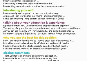 Level C1 Englisch Im Lebenslauf 30 Cover Letter for Job Application In 2020