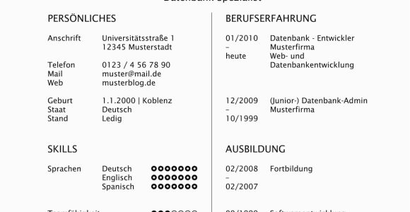 Muster Lebenslauf Architektur Lebenslauf Für Das Praktikum [inkl Muster]