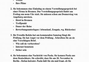 Treffpunkt Deutsch 4 Lebenslauf Start Deutsch A2 Letter Questions