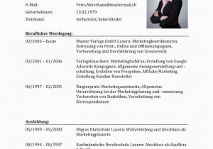 Vorlagen Lebenslauf Schweiz Lebenslauf Vorlagen & Muster Für Bewerbung In Der Schweiz